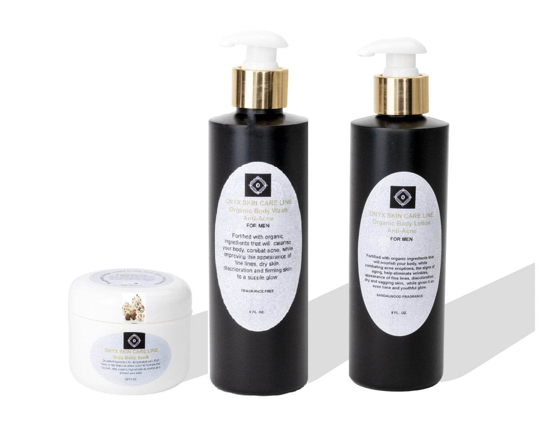 ORGANIC ANTI-ACNE THREE STEP SYSTEM - Six Fragrances - for MEN - Fragrance Free
