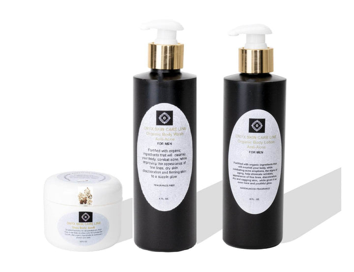 ORGANIC ANTI-ACNE THREE STEP SYSTEM - Six Fragrances - for MEN - Fragrance Free