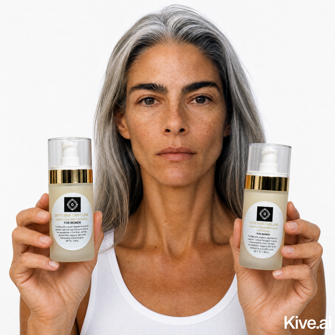 Organic Two-Step Anti-Aging Facial System - Wash and Moisturizer - For WOMEN