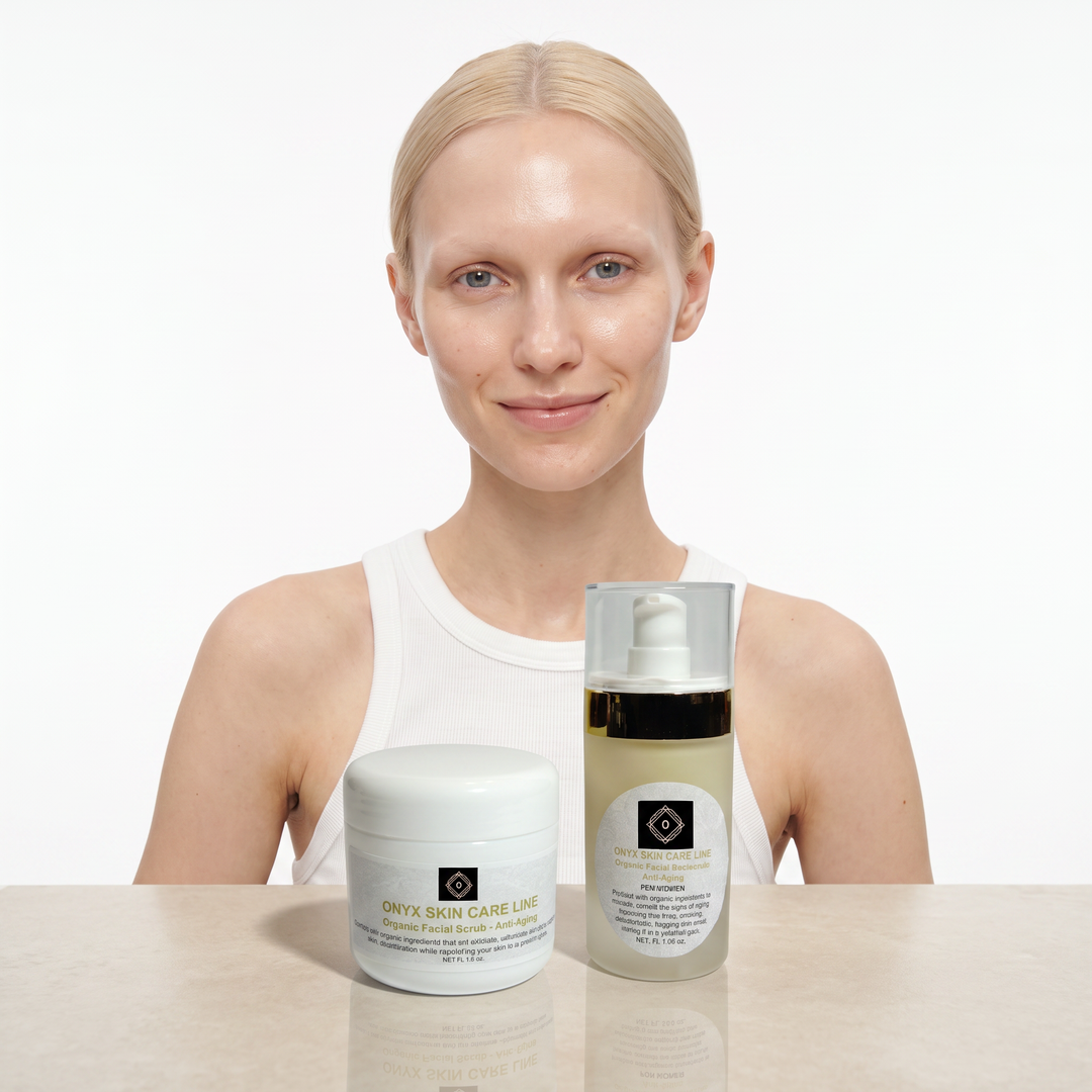 Organic Anti-Aging Facial Scrub and Moisturizer