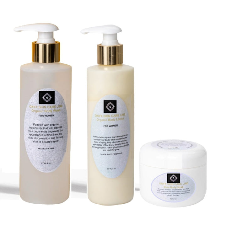 ORGANIC THREE STEP BODY CARE SYSTEM -  Four Fragrances - for WOMEN