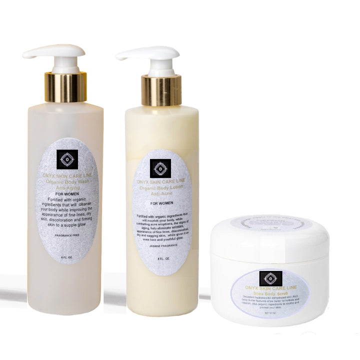 THREE STEP ORGANIC ANTI-AGING BODY SYSTEM - Ten Fragrances - for Women