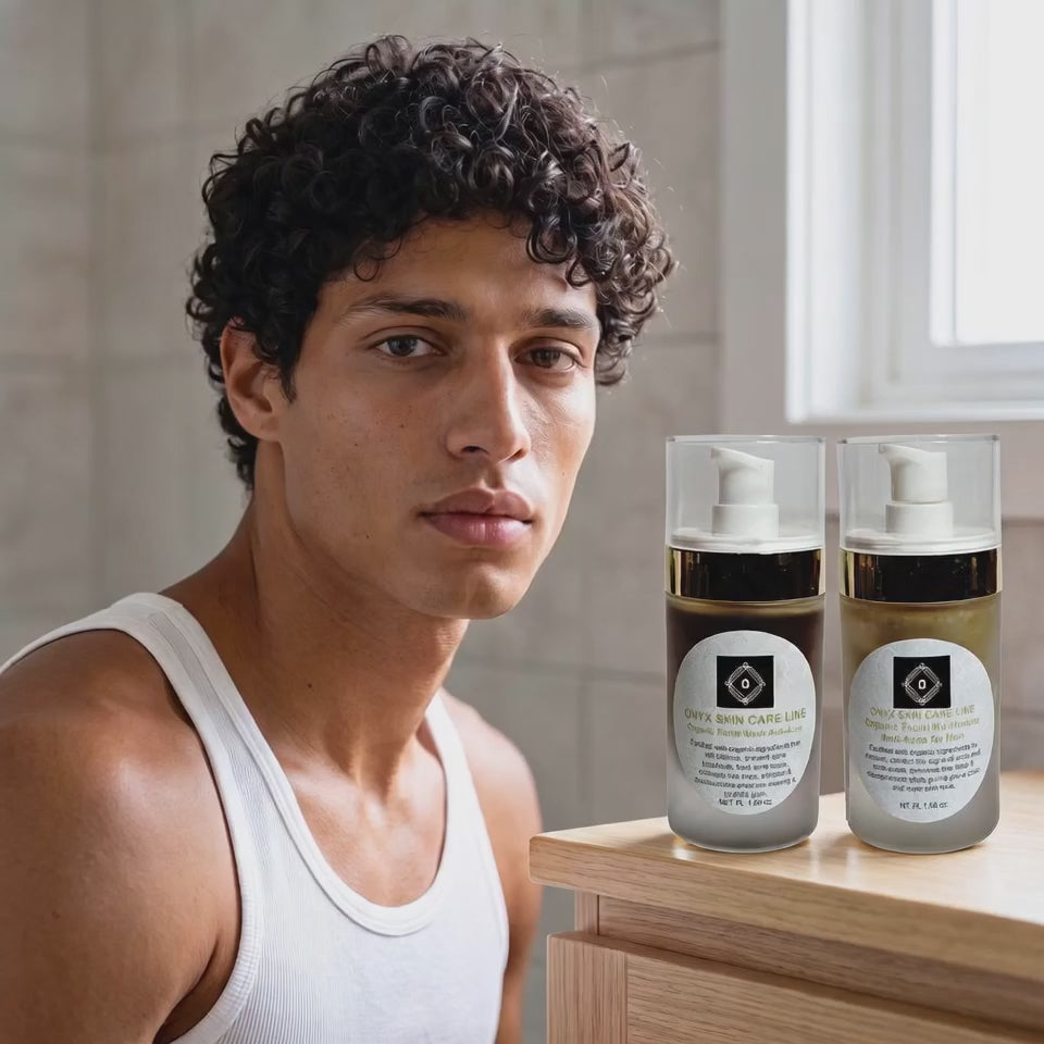 Organic Anti-Acne Two-Step System Facial Wash and Moisturizer - For MEN