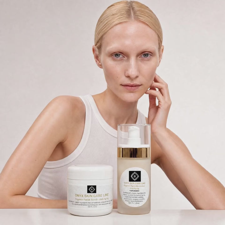 Organic Anti-Aging Facial Scrub and Moisturizer