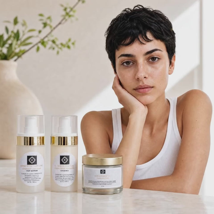 Organic Three Step Facial System - Wash, Moisturizer & Kaolin Mud Mask - For WOMEN