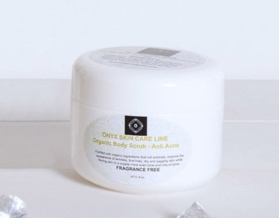 Exfoliating Nourishing Anti-Acne Body Scrub - Natural Rose Fragrance - ITEM CODE: BDYSCRBAACROSFRG01 - Onyx Skin Care Line