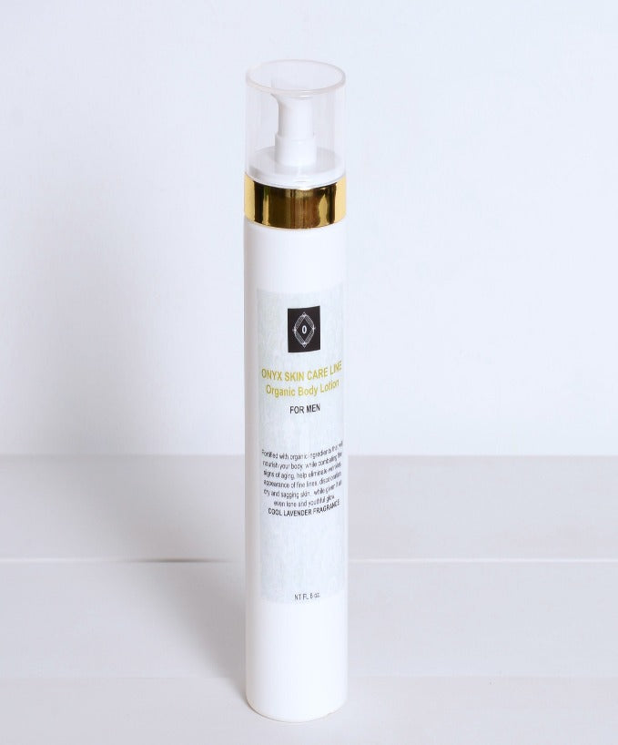 Nourishing Organic Body Lotion Anti Aging - For MEN - Calming Lavender Fragrance - BDYLOAAGLAVFRGMN01 - Onyx Skin Care Line