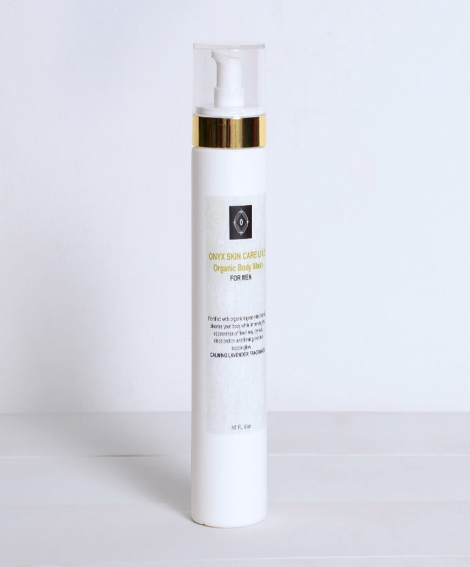 Anti-Acne Organic Body Wash - For MEN - Natural Lavender Fragrance -  ITEM CODE: BDYWSHAACLAVFRGMN02 - Onyx Skin Care Line