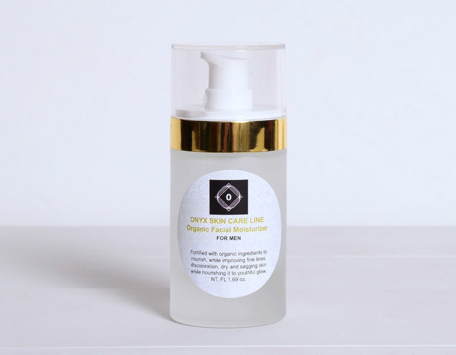 Organic Anti-Aging Facial Moisturizer with Chamomile - FOR MEN -  ITEM CODE:  FACMOISTAAGMN - Onyx Skin Care Line